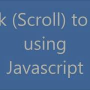Create Scroll Back To Top Button Using Javascript Jquery ScrollTop JQuery Smooth Scroll