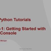 ADS Python Tutorial 1 Getting Started With Python Console