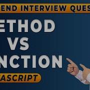 Difference Between Function And Method In JavaScript Frontend Interview Series Hindi 2024