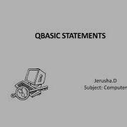 QBasic Statements Grade 6 Computer Science