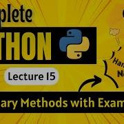 Dictionary Methods And Nested Dictionary Python For Beginners Lecture 15