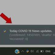 Covid 19 News Desktop Notifier Using Python AK