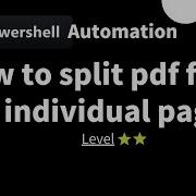 PowerShell One Line Tips How To Split Pdf Filesinto Individual Pages Level 2