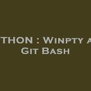 PYTHON Winpty And Git Bash