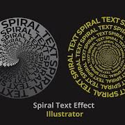 Create Spiral Text Effect In Illustrator Spiral Text Effect Illustrator Tutorials