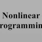 Nonlinear Programming