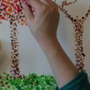 Fall Trees Inspired By Georges Seurat