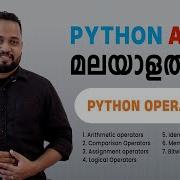 5 Python Operators In Malayalam Python Malayalam Tutorial Beginner To Advanced Python Full Course