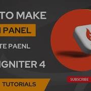 How To Make Admin Panel In Codeigniter 4