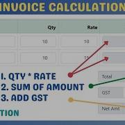 How To Calculate Invoice Amount Qty Rate Total Using JS Invoice Calculator Example
