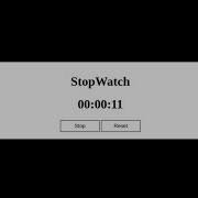 Stopwatch Using Javascript Stopwatch Using Html Css And Javascript