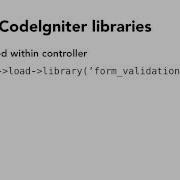 1 What Are CodeIgniter Libraries