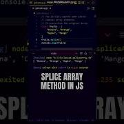 Advanced JS Concept Splice Array Method In JavaScript ES6 Shorts Javascript Programming