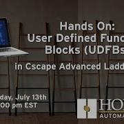 Hands On User Defined Function Blocks UDFBs In Cscape Advanced Ladder Logic