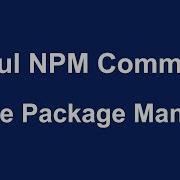 Node Package Manager Useful NPM Commands