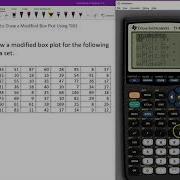 How To Draw A Modified Box Plot Using TI 83