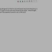 Standing Sound Waves Example 2