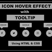 Icon Hover Effect With Tooltip Using HTML And CSS Pure CSS Tooltip Icon Hover Effect