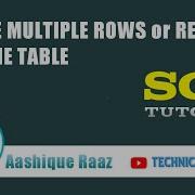 Update Multiple Rows Or Records Into The Table Technical Aashique