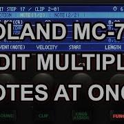 Roland MC 707 Edit Multiple Notes At Once