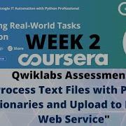 Automating Real World Tasks With Python WEEK 2 Qwiklabs Assessment Coursera Certificate By Google