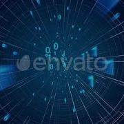 Digital Binary Data Tunnel Stock Video