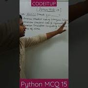 Shorts Python MCQ 15 Python Pythonmcq Pythonprogramming Pythontutorial Python3