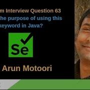 Selenium Interview Question 63 What Is The Purpose Of Using This Keyword In Java