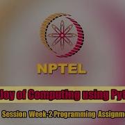 NPTEL The Joy Of Computing Using Python Week 2 Programming Assignment 1 Solution