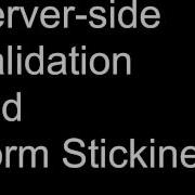 Server Side Validation And Form Stickiness
