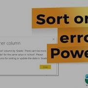 How To Solve Sort Order Error We Cannot Sort The A Column By B You Cant Have More Than