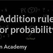 Addition Rule For Probability Probability And Statistics Khan Academy