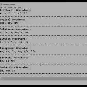 Python Programming 4 Operators