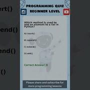 Programming Quiz Beginner Level Python AI Machine Learning Data Science Coding Gen AI