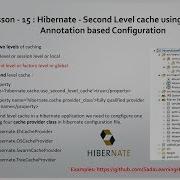 Lesson 15 Hibernate Second Level Cache Using XML And Annotation Based Configuration