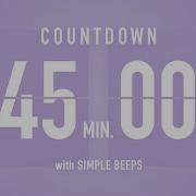 45 Minute Countdown Timer Flip Clock With Bell Alerts