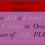 How To Add A Literal String To The Column