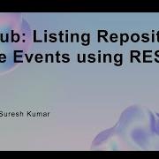 GitHub Listing Repository Issue Events Using REST API