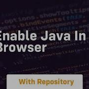 Enable Java In Browser