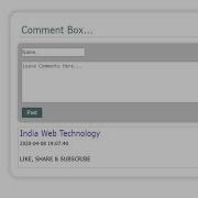 Simple Php Comment System Php Box Comment Php Comment Section Code Using Mysql Database Hindi