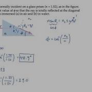 Optics Total Internal Reflection Level 1 Example 1