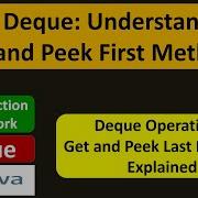 Java Deque Understanding Get And Peek First Methods Java Collection Framework