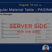 Part 24 This Is What We Use Angular Material Pagination Easy To Implement Server Side Pagination