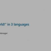 Hello World In 3 Languages COM219
