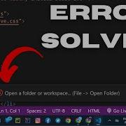 Open A Folder Or Workspace VS Code Live Server Problem Solved In Hindi Error Liveserver