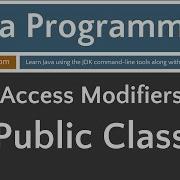 Learn Java Programming Public Access Applied To A Class