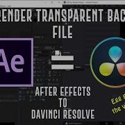 After Effects To Davinci Resolve Export Render Transparent Background From AE To DR Tutorial