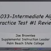 MAT1033 Practice Test 1 Questions 39 40 Replace Y With Function Notation