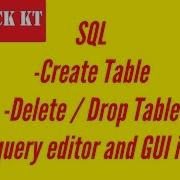 SQL Create Table And Drop Tabe