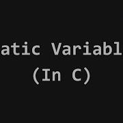 Static Variable In C Programming